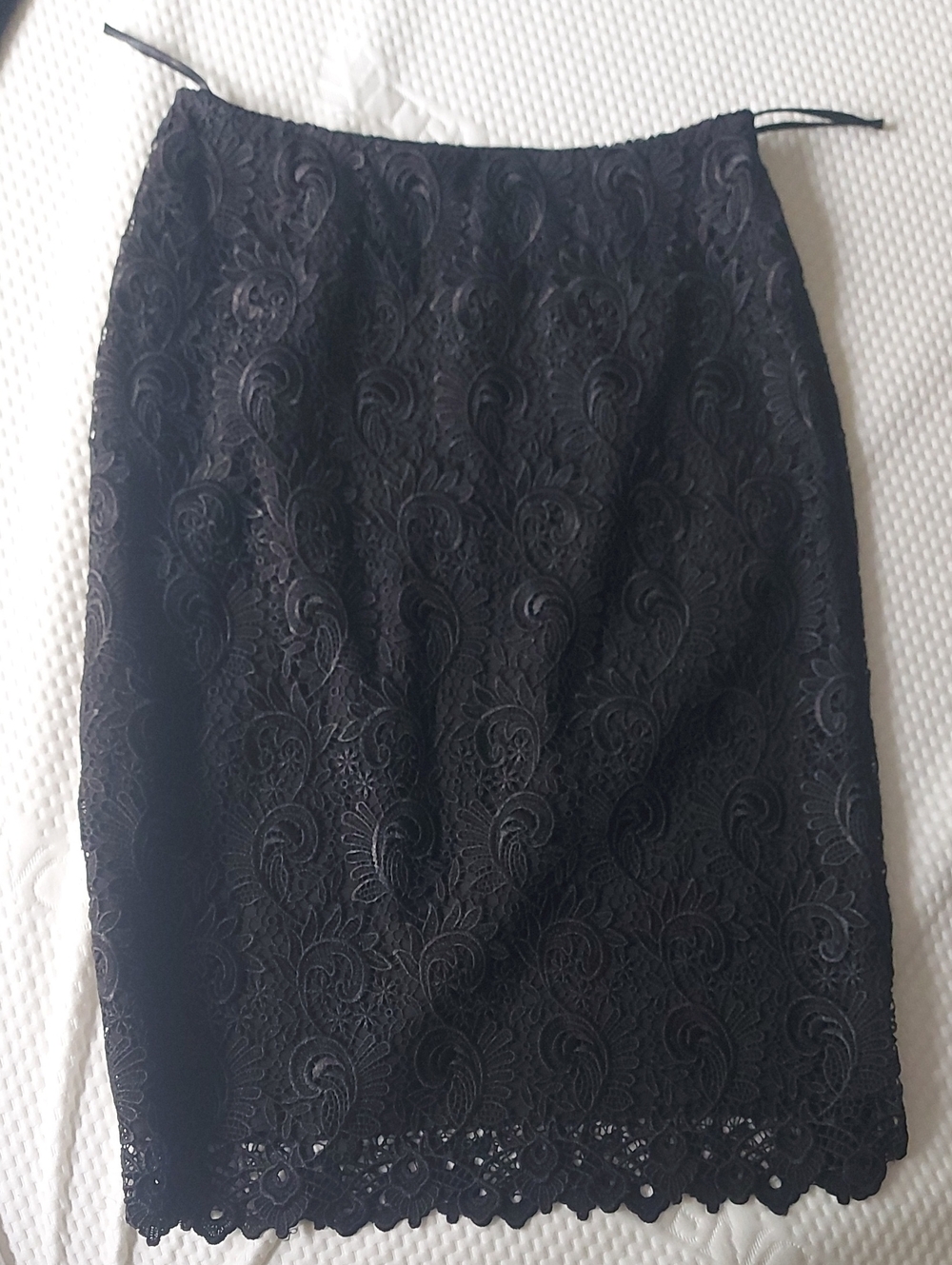 Reiss Black Lace Pencil Skirt